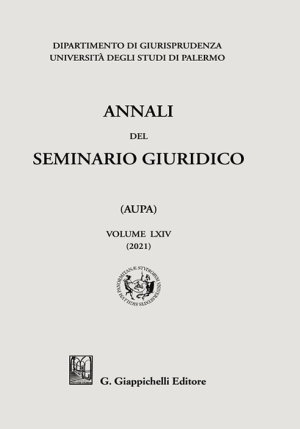 Annali Seminario Giuridico Palermo V.64 fronte