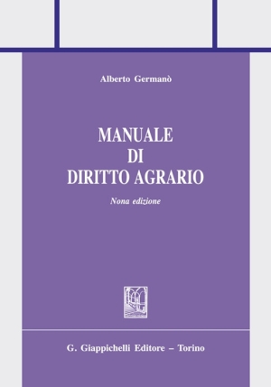 Manuale Diritto Agrario 9ed. fronte