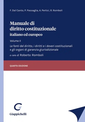 Manuale Dir.costituzionale Vol.2 4ed. fronte