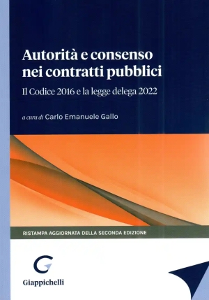 Autorita' E Consenso Contratti Pubblici fronte