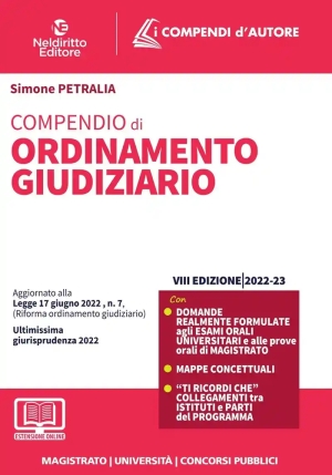 Compendio Ordinamento Giudiziario 2022 fronte