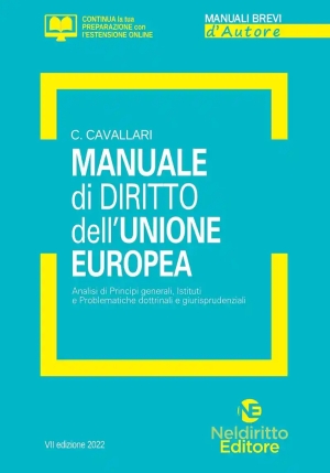 Manuale Breve Dir. Unione Europea 2022 fronte