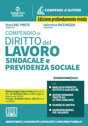 Compendio Diritto Del Lavoro 2023 12ed fronte