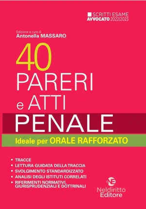 40 Parerie Atti Penale Scritti Avv.2022 fronte