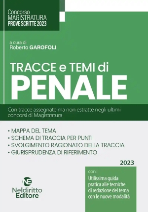 Tracce Temi Penale 2023 Magistratura fronte