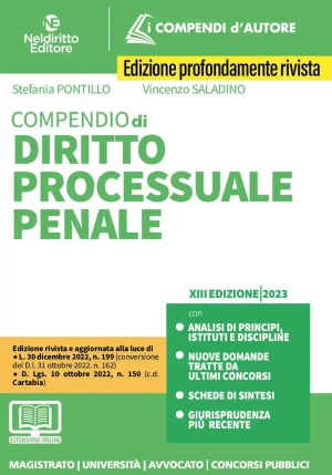 Compendio Processuale Penale 2023 13ed. fronte