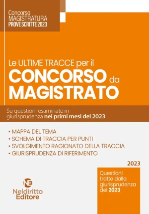 Ultime Tracce Concorso Magistrato 2023 fronte