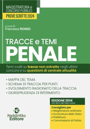 Tracce Temi Penale 2024 Magistratura fronte