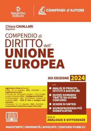 Compendio Diritto Unione Europea 2024 fronte