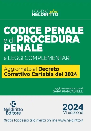 Codice Penale E Proc.penale Plus 2024 fronte