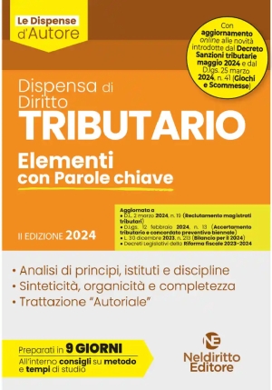 Dispensa Diritto Tributario 2024 2ed. fronte