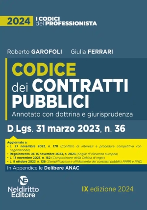 Codice Contratti Pubblici Annotato 2024 fronte