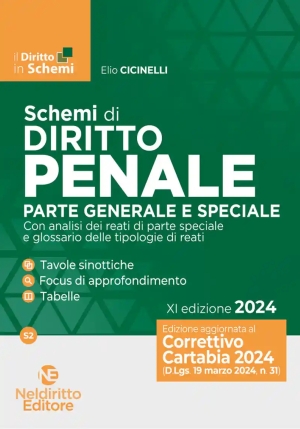 Schemi Diritto Penale 2024 11ed. fronte