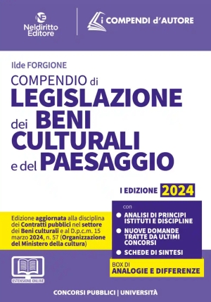 Compendio Legislazione Beni Culturali fronte