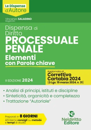 Dispensa Diritto Processuale Penale 2024 fronte