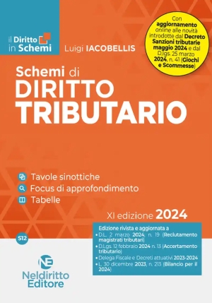 Schemi Diritto Tributario 2024 fronte