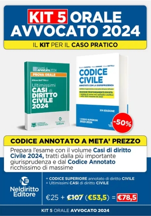 Kit Speciale Orale Avvocato 2024 2vol. fronte