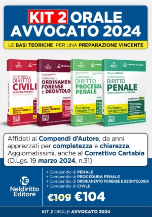 Kit 4 Compendi 2024 Penale fronte