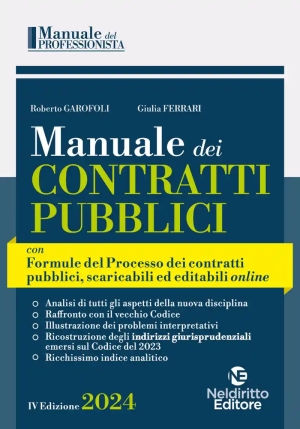 Manuale Contratti Pubblici 2024 4ed. fronte