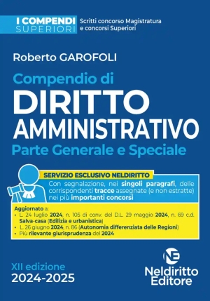 Compendio Dir.amministrativo 2024 Super. fronte