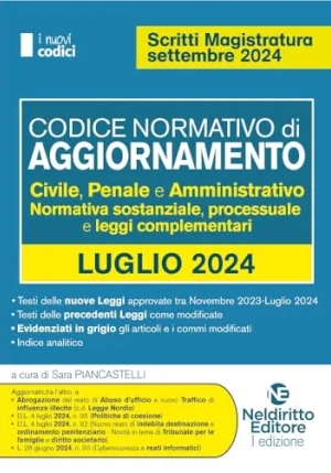 Codice Normativo Aggiornamento 2024 fronte