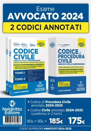 Kit 2v Codici Annotati - Civile + Procedura Civile fronte