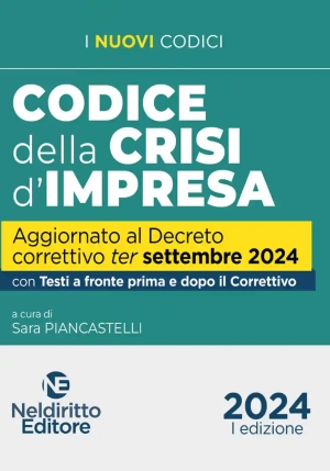 Codice Crisi D'impresa 2024 fronte