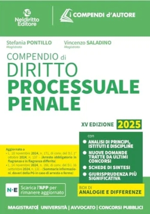 Compendio Processuale Penale 2025 15ed. fronte