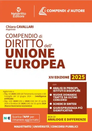 Compendio Diritto Unione Europea 2025 fronte