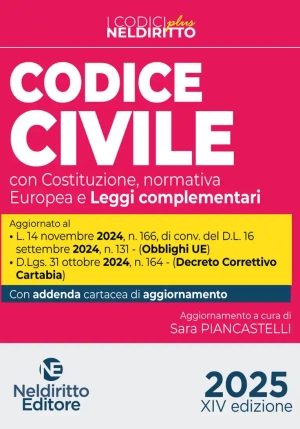 Codice Civile Plus 2025 14ed. fronte