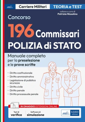 196 Commissari Polizia Di Stato - Manuale Completo fronte