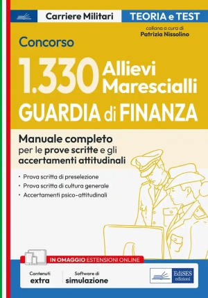 1330 Allievi Marescialli Gdf - Manuale Prove Scritte fronte