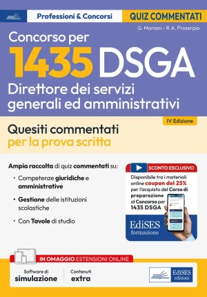 1435 Dsga - Direttore Servizi Generali + Amministrativi - Quiz Commentat fronte