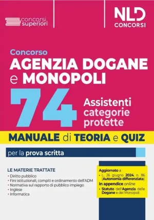 74 Assistenti Cat.protette Ag.dogane fronte