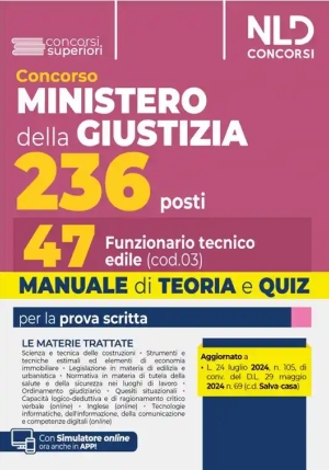 47 Funzionari Tecn.edili Min.giustizia fronte