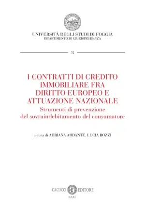 I Contratti Di Credito Immobiliare fronte