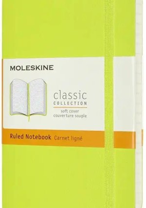 Notebook Pocket Ruled Soft Lemon Green fronte