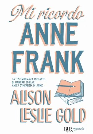 Mi Ricordo Anne Frank fronte