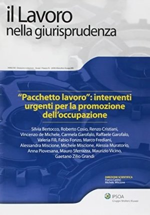 Pacchetto Lavoro Interventi Ur fronte