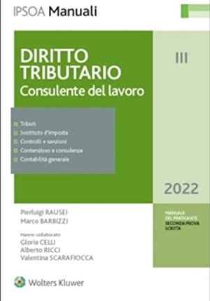 Diritto Tributario Consulente Lav.3 fronte