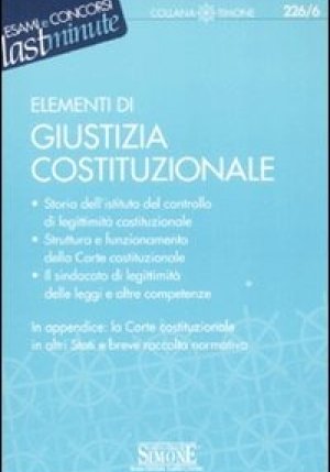 226/6  Elementi Di Giustizia Costituzionale fronte