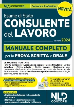 Consulente Del Lavoro Manuale Test Verif fronte