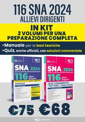 Kit 2v - 116 Sna Allievi Dirigenti - Manuale + Quiz fronte