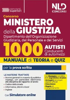 1000 Conducenti Ministero Giustizia 2024 fronte