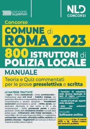 800 Istrut. Polizia Locale Com.roma 2023 fronte