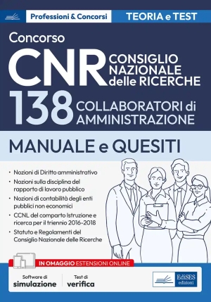 138 Cnr - Manuale Di Preparazione Prova Scritta E Orale fronte