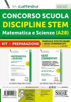 Concorso Scuola Discipline Stem Matemati fronte