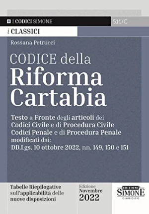 Codice Della Riforma Cartabia fronte