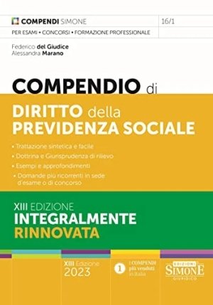 Compendio Diritto Previdenza Sociale fronte