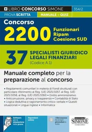 2200 Ripam Coesione Sud - Specialisti Giuridici Finanziari - Manuale fronte